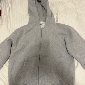 Aritzia Cozy Gray Sweat Fleece Zip Up